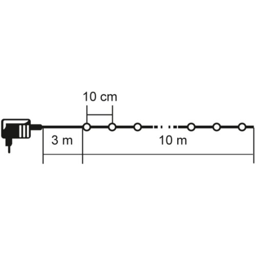 MODEE lighting ML-C2009 lampice za jelku sa 100 toplo belih led dioda, 10m toplo bele Slike