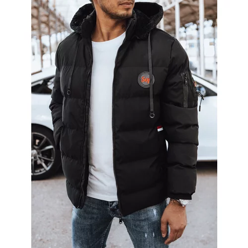 DStreet Men's Black Quilted Winter Jacket