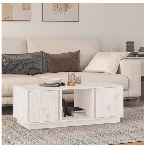  Stolić za kavu bijeli 110x50x40 cm od masivne borovine Cijene