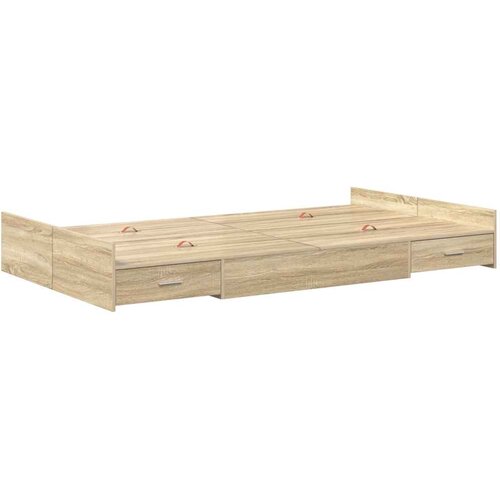  Krevet s ladicama Sonoma hrast 120 x 190 cm Konstruirano drvo Slike