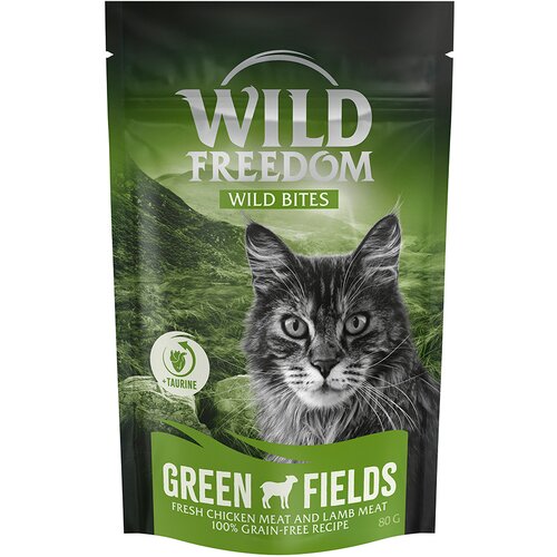 Wild Freedom prigrizki - Wild Bites (receptura brez žit) Green Fields - piščanec & jagnjetina 3 x 80 g Cene