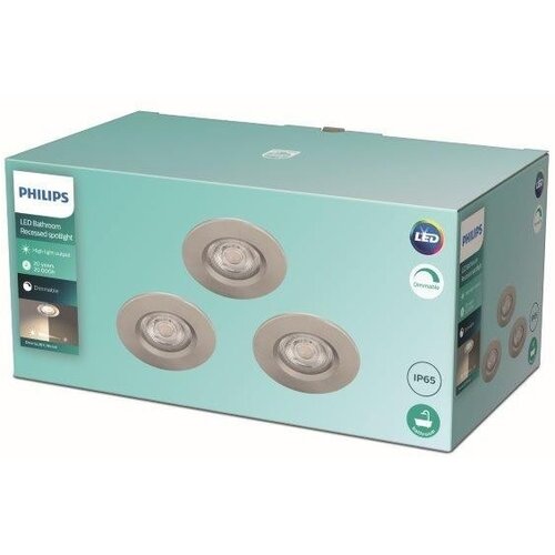 Philips KOMPLET 3x LED prigu&amp;scaron;iva kupatilska svetla LED/5W/230V 2700K IP65 Slike