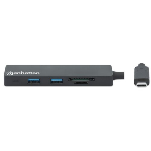  USB-C HUB 3port Manhattan 164948 3.2 G1/5Gbps/CR/Crni Slike