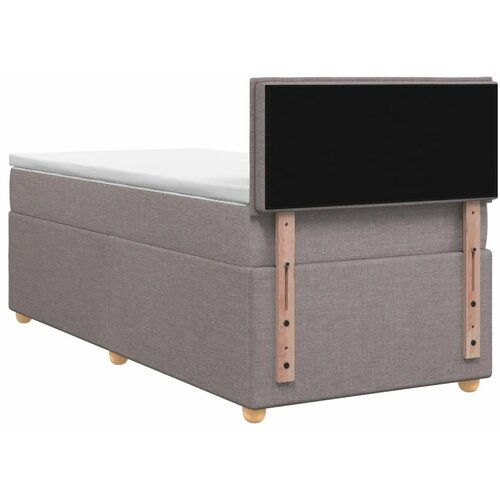  Boxspring krevet s madracem Sivosmeđa 90 x 200 cm Tkanina - Sivosmeđa 90 x 200 cm Dizajn linija Slike