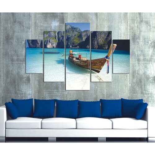 Wallity ST057 multicolor decorative mdf painting (5 pieces) Cene