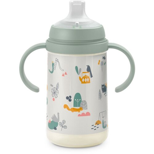 Suavinex Walk Second dječja bočica s ručkama 6 m+ Green 270 ml Slike