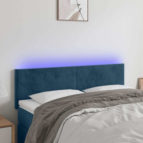  LED uzglavlje tamnoplavo 144x5x78/88 cm bar&scaron;unasto Cijene