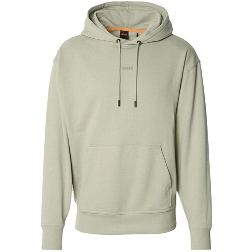 Boss WeSmall Logo Hoodie Open Green Zelena Slike