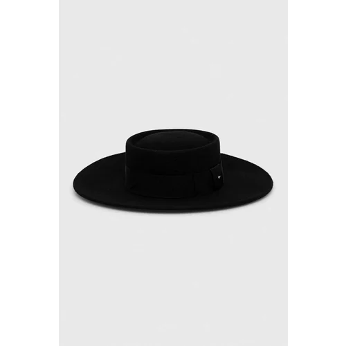 Weekend Max Mara Volnen klobuk črna barva