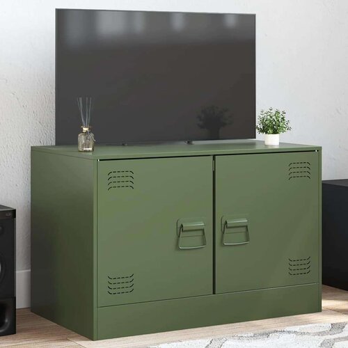 VidaXL TV ormarić maslinasti 67 x 39 x 44 cm čelični Slike