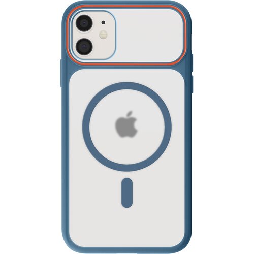 AVIZAR Ovitek MagSafe za iPhone 11, zadnja stran z dimnim efektom z ojačanim silikonskim okvirjem, Modra, (5000190586) Cene