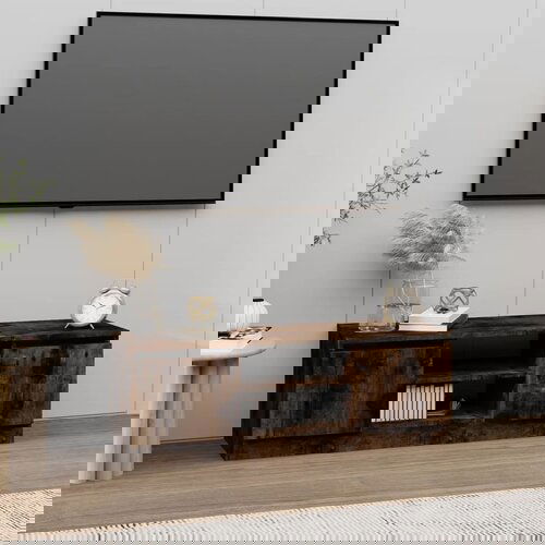 The Living Store TV omarica z vrati dimljen hrast 102x30x36 cm - TV Omarica Z Vrati, (21375520) Slike