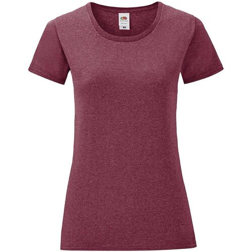Fruit Of The Loom Iconic Burgundy Women's T-shirt in combed cotton Cijene