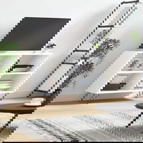 The Living Store TV omarica visok sijaj bela 69,5x30x50 cm inženirski les - TV Omarica, (21429807) Slike