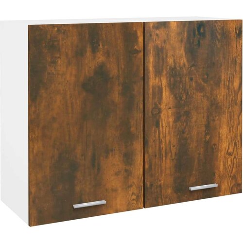 Viseći Viseča omarica dimljeni hrast 80x31x60 cm konstruiran les, (20716153) Slike