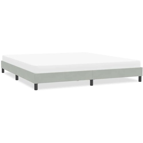  posteljni okvir brez vzmetnice svetlo siva 200x210 cm žamet, (21829504) Slike