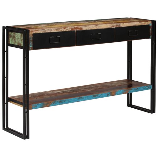 VidaXL Konzolna mizica iz trdnega predelanega lesa 120x30x76 cm Slike
