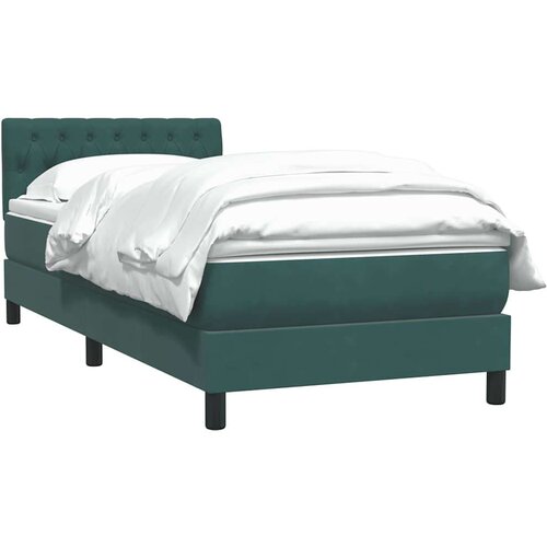  Box Spring krevet s madracem tamnozeleni 80x220 cm bar&amp;scaron;un Slike