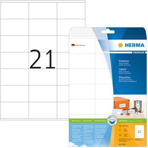 Herma ETIKETE 70 x 42mm 4361 SUPERPRINT 25/1, (20383536) Cene