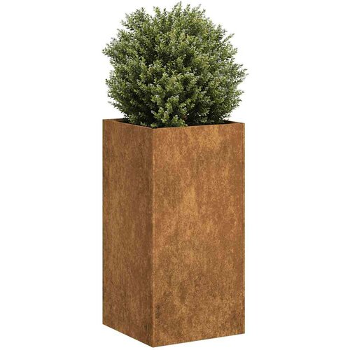 vidaXL Planter Rusty 40x40x80 cm Vremensko odporno jeklo Cene