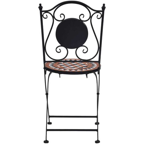 Bistro 3-dijelni mozaični bistro set s keramičkim pločicama boje cigle Slike