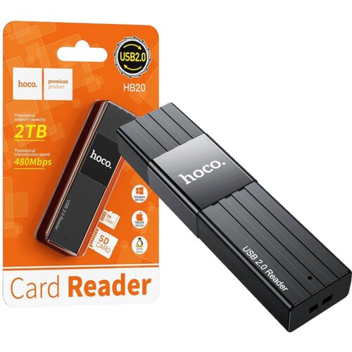 hoco. Čitač kartica, 2u1, USB2.0/USB3.0 - HB20 Mindful Cene