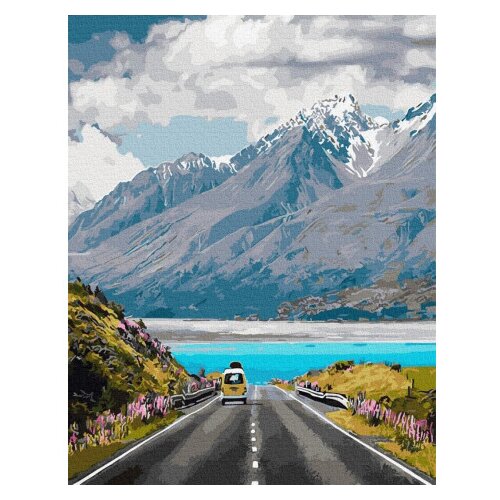  Painting by numbers 40x50 Travel to the mountains Slike