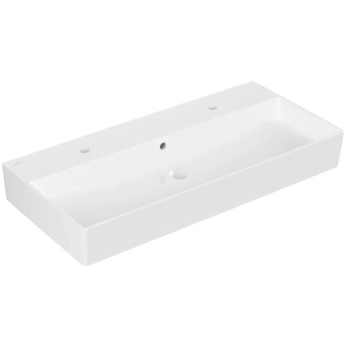 Villeroy Boch 4A221LR1 Memento 2.0 CeramicPlus 100 x 47 cm dvojni nadpultni umivalnik z 2 odprtinama za armaturo Cene