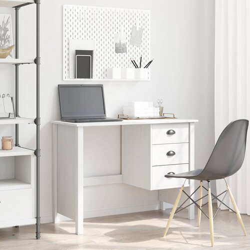  Stol s ladicama HILL Bijelo 100 x 45 x 74 cm Masivna borovina Cijene