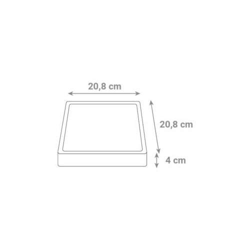 Greentech LED panel (18 W, Do x &amp;Scaron; x V: 230 x 208 x 40 mm, Bela, Toplo bela) Slike