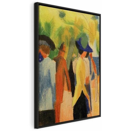  Slika - August Macke &ndash; Walker under trees (Walker in the park) 80x120 U crnom drvenom okviru Cijene