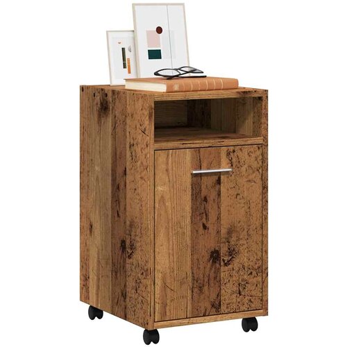 vidaXL omara s kolesi Stari les 33x38x60 cm Inženirski les Cene