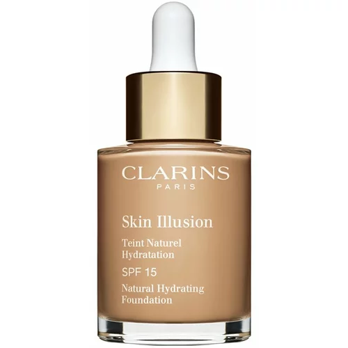 Clarins Skin Illusion Natural Hydrating Foundation posvjetljujući hidratantni puder SPF 15 nijansa 111 Auburn 30 ml
