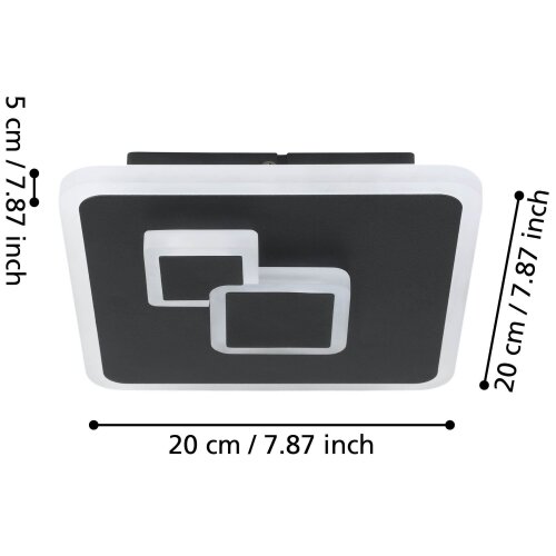 Eglo 30658 - led plafonsko svetlo cadegal LED/7,8W/230V crna Slike