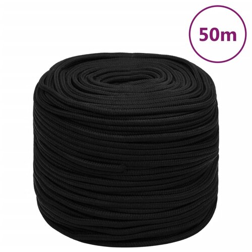 vidaXL radno uže crno 10 mm 50 m poliestersko Cijene
