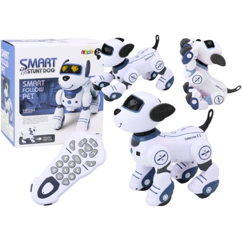 Interaktivni robot pas koji ple&amp;scaron;e na daljinsko upravljanje slijedi naredbe - plavi Slike