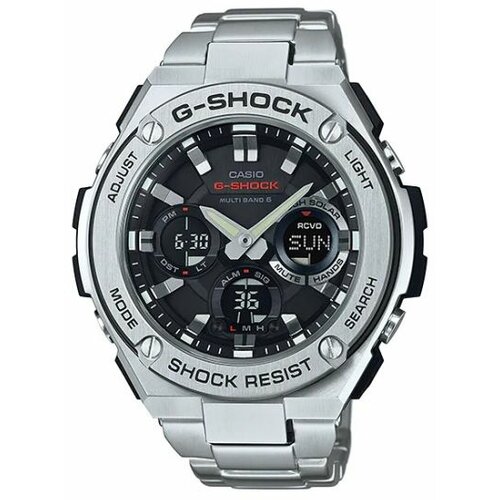 G-shock muški digitalni ručni sat GST-S110D-1A srebrno-crni Slike