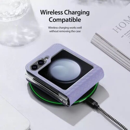 Dux ducis Samsung Galaxy Z Flip6 Bril Flip Case maska - Ljubičasta Slike
