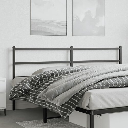 VidaXL Metalno uzglavlje crno 193 cm Slike