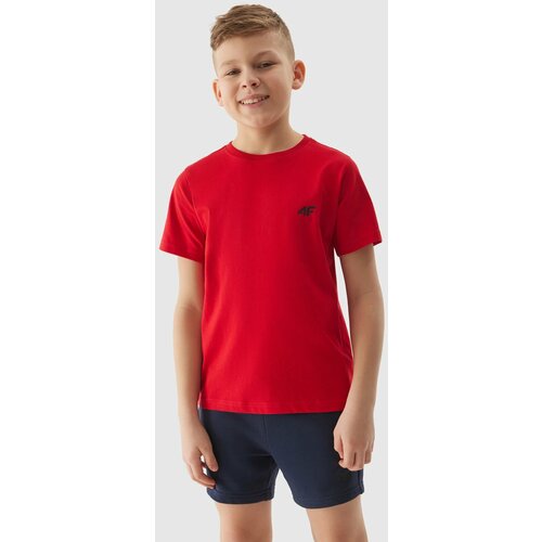 4f boys' plain t-shirt - red Slike