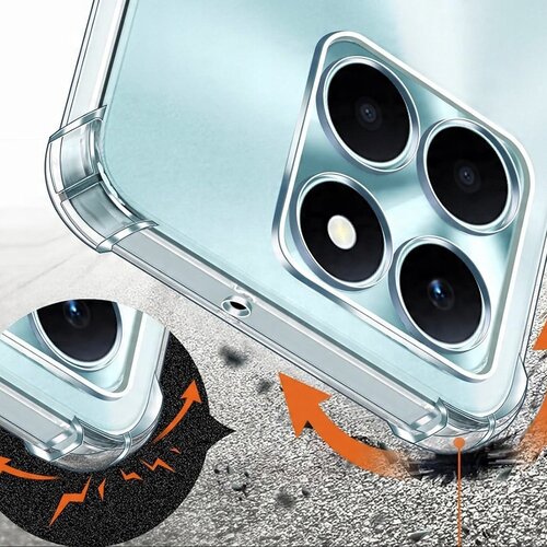Techsuit Shockproof Clear Silicone prozirna maskica otporna na udarce za Honor X6c Slike