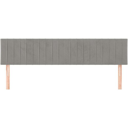  Uzglavlja 2 kom svjetlosiva 100x5x78/88 cm bar&amp;scaron;unasta Slike