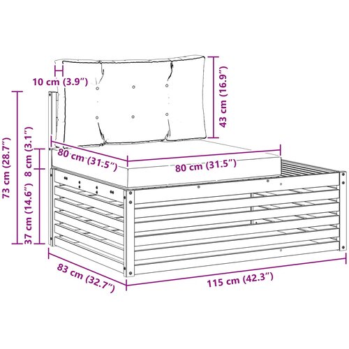  2 pcs Set vanjskih sofa Bijela Slike