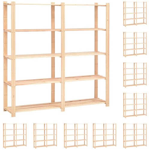  Stalci za pohranu 5 razina 10 kom 170x38x170 cm borovina 500 kg Cijene