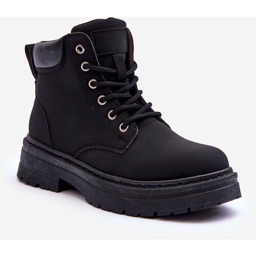 Boto Women's Furry-Lined Lace-Up Boots Black Corbin Cene