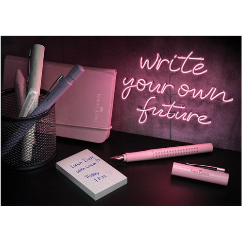  NOTES 14,5X21CM KARO 96L 100G S GUMICOM FABER CASTELL 100 278 26 ROZI Slike