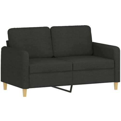  3-dijelni set sofa s jastucima crni od tkanine Slike