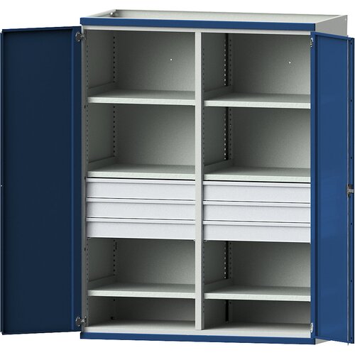 ANKE Omara za težka bremena JUMBO s predelno steno, 6 predalov po 120 mm, VxŠxG 1950 x 1484 x 690 mm Cene
