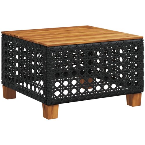  6-dijelni set vrtnih sofa s jastucima crni od poliratana Crna 55 x 55 x 36 cm Slike