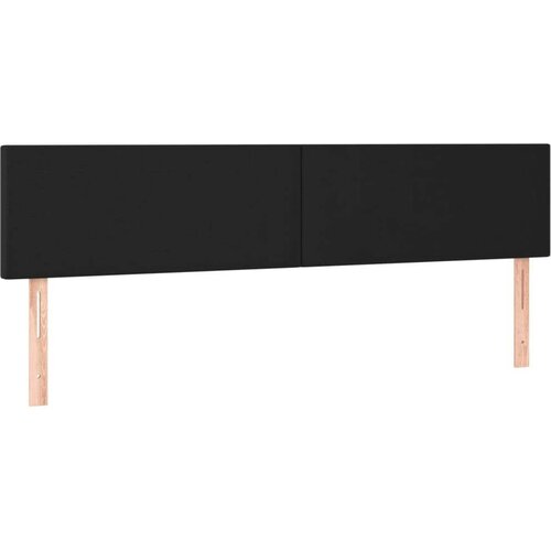  Box spring s madracem LED crni 180x200cm od umjetne kože Slike